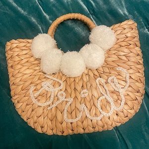 Bride Straw Purse Beach Bag